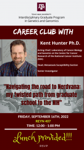 Dr. Kent Hunter-Career Club- Sept 16, 22